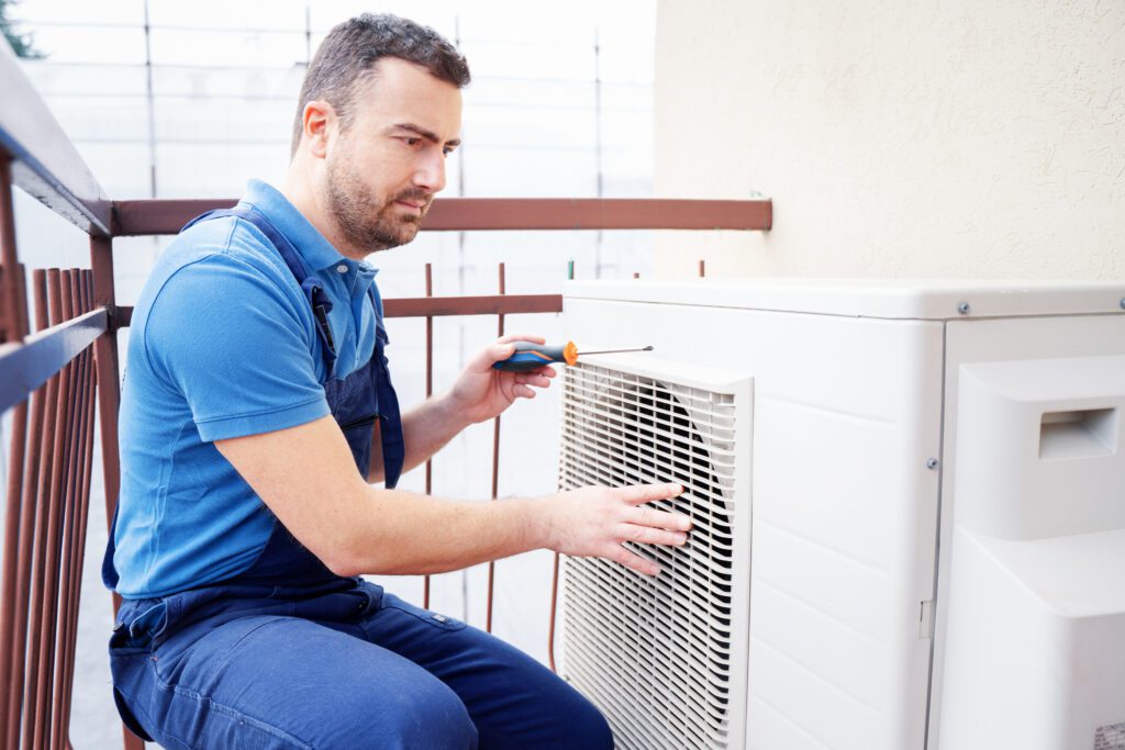 Air Conditioner Installation service of an air conditioner heat exchanger outdoor unit with One Hour Air Conditioning & Heating of Prescott, AZ